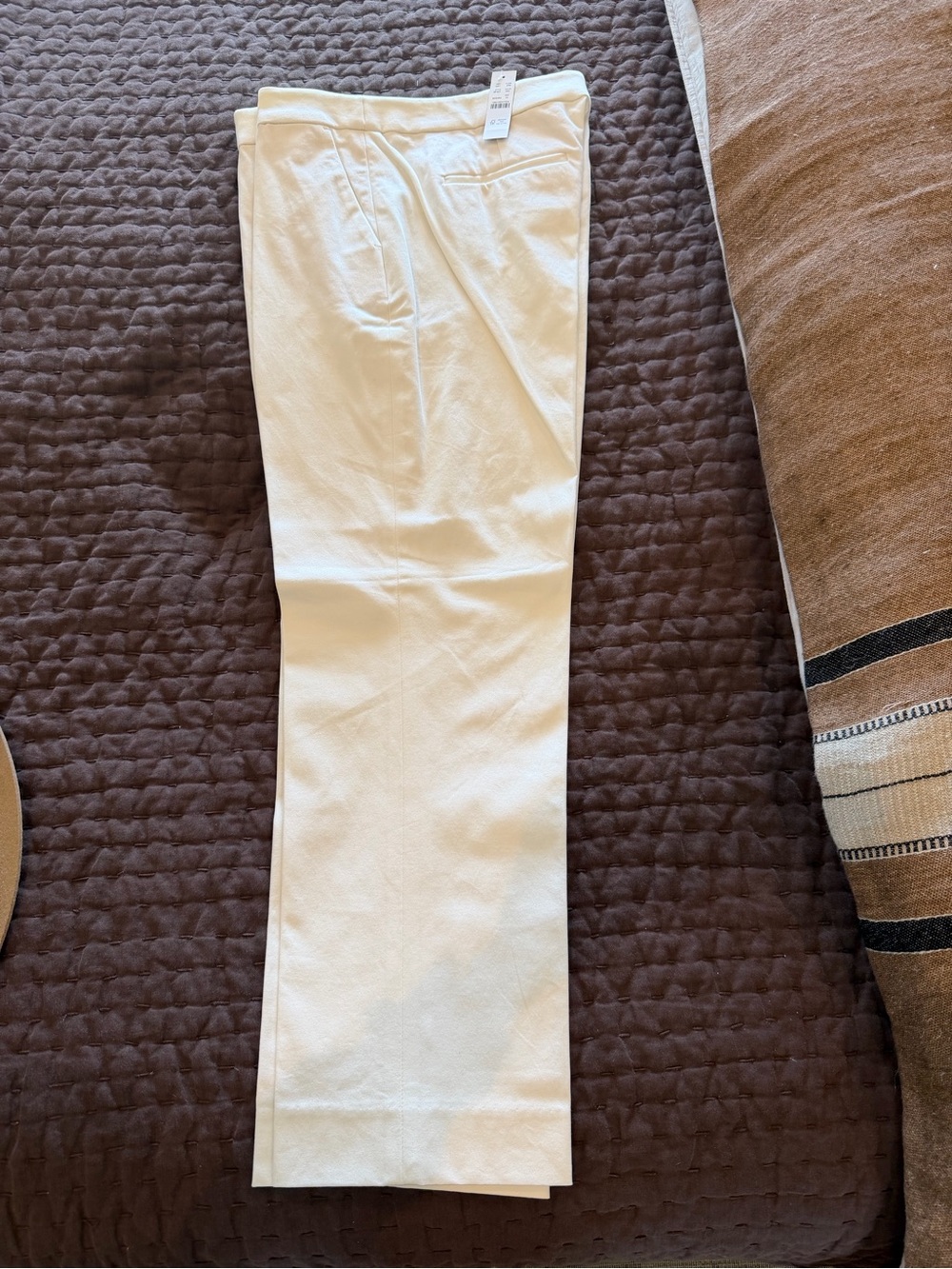 J. Crew Women's Ivory Straight-Leg KATE pants